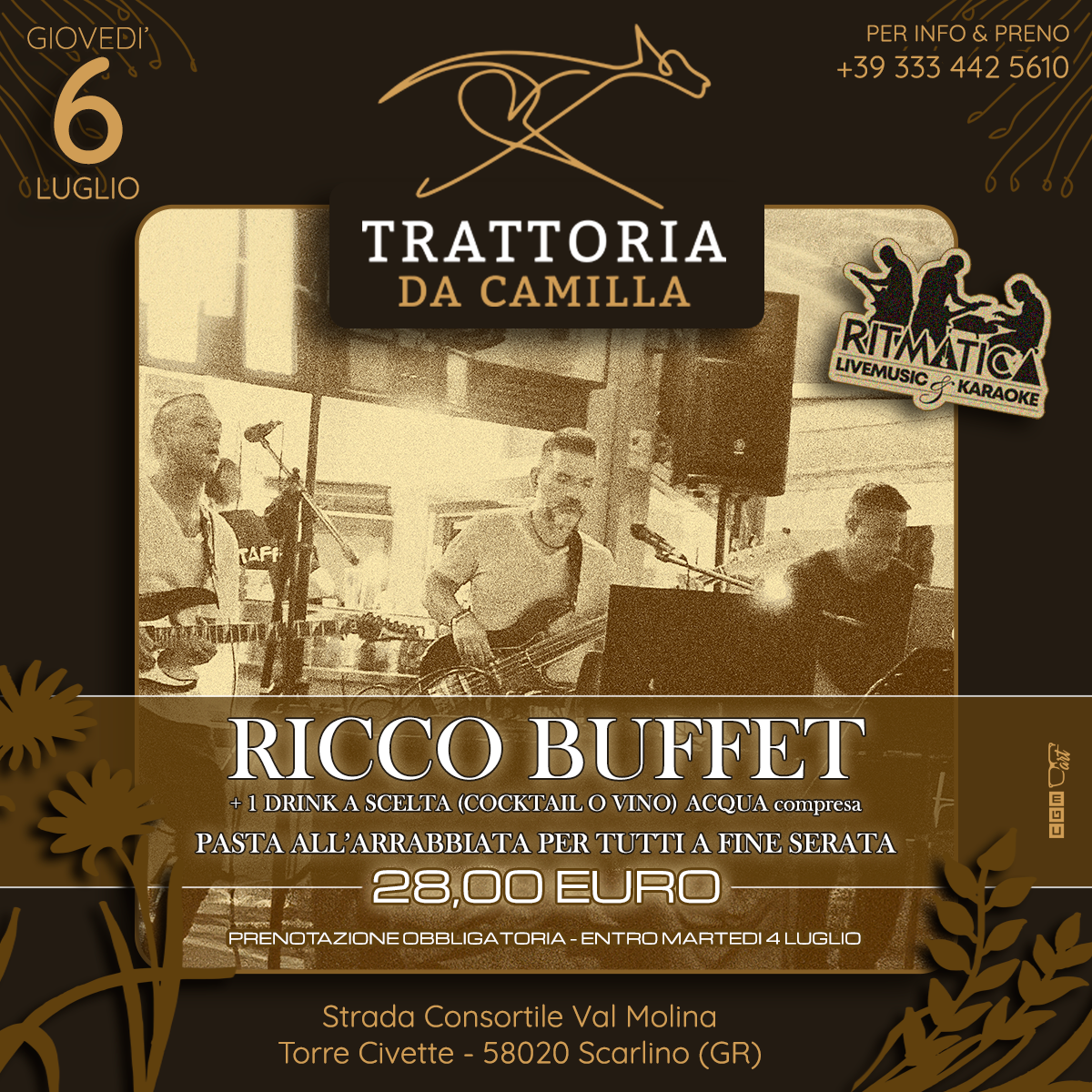 Locandina TRATTORIA DA CAMILLA